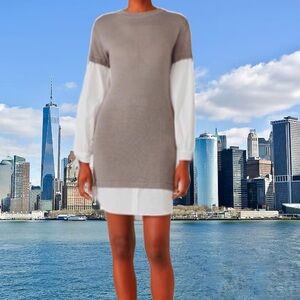 Devlin by Parker Combo Shirt Dress NWOT